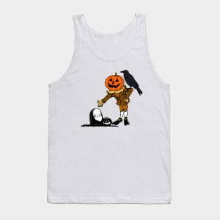 Halloween Pumpkin Ghost Tank Top